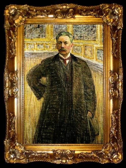 framed  Eugene Jansson portratt av teaterchefen tor hedberg, ta009-2